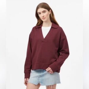 Tentree Treefleece Grove Oversized VNeck Collar Sweatshirt Sz S New with Tags